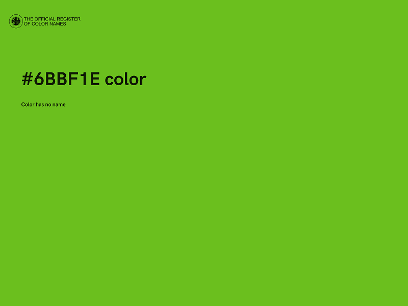 #6BBF1E color image