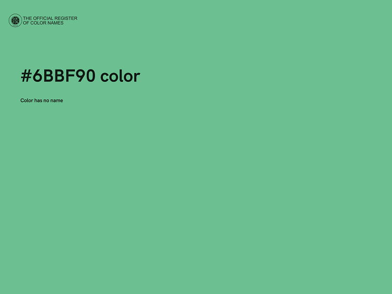 #6BBF90 color image