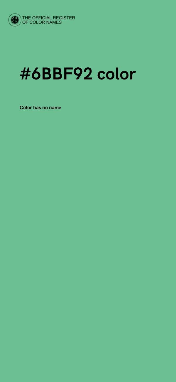 #6BBF92 color image