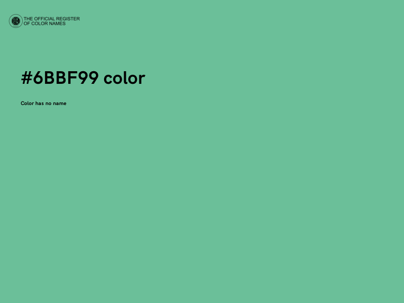 #6BBF99 color image