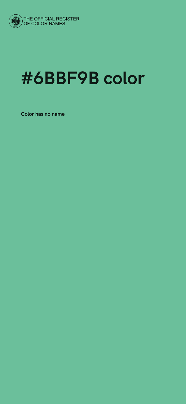 #6BBF9B color image