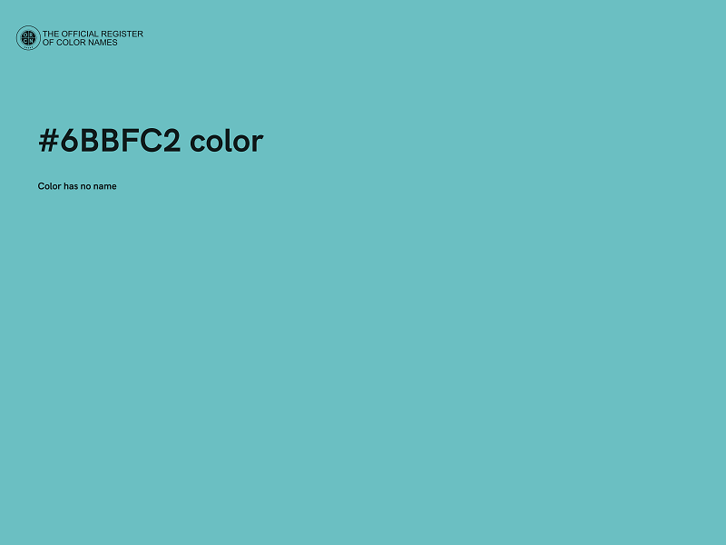 #6BBFC2 color image