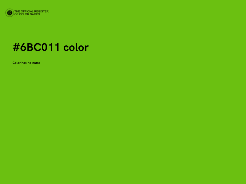 #6BC011 color image