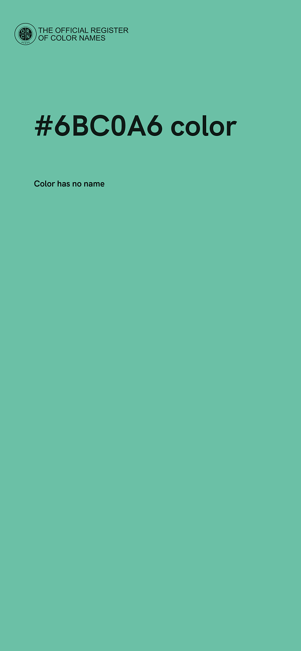 #6BC0A6 color image