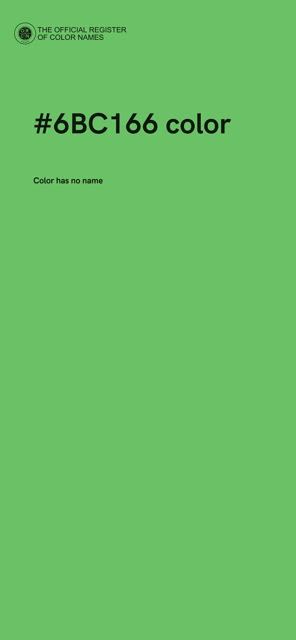 #6BC166 color image