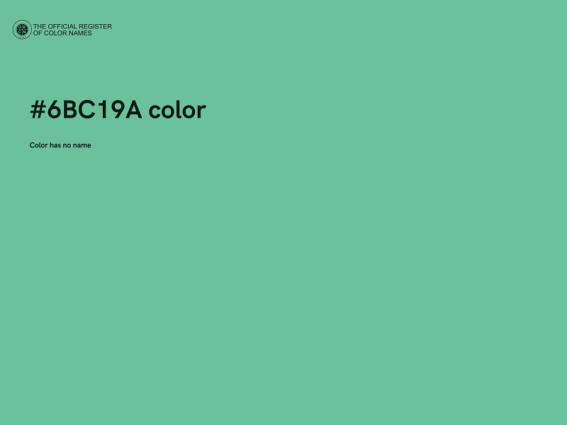 #6BC19A color image