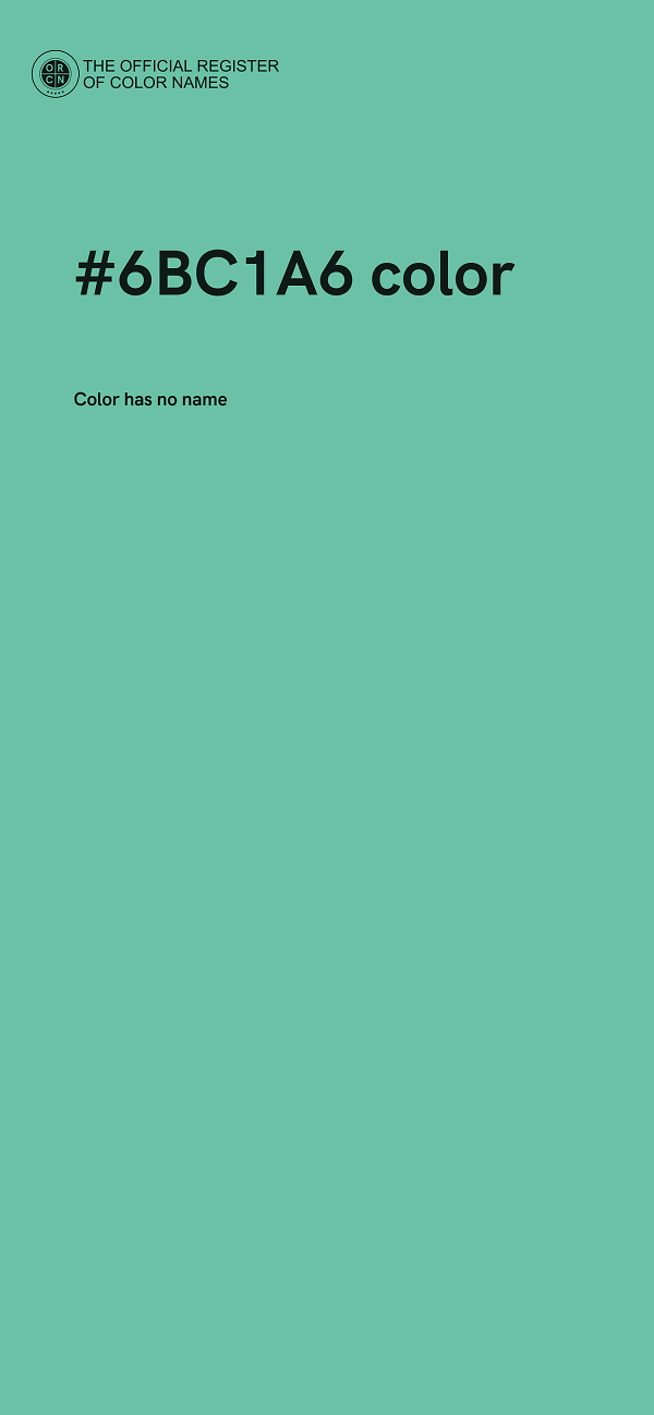 #6BC1A6 color image