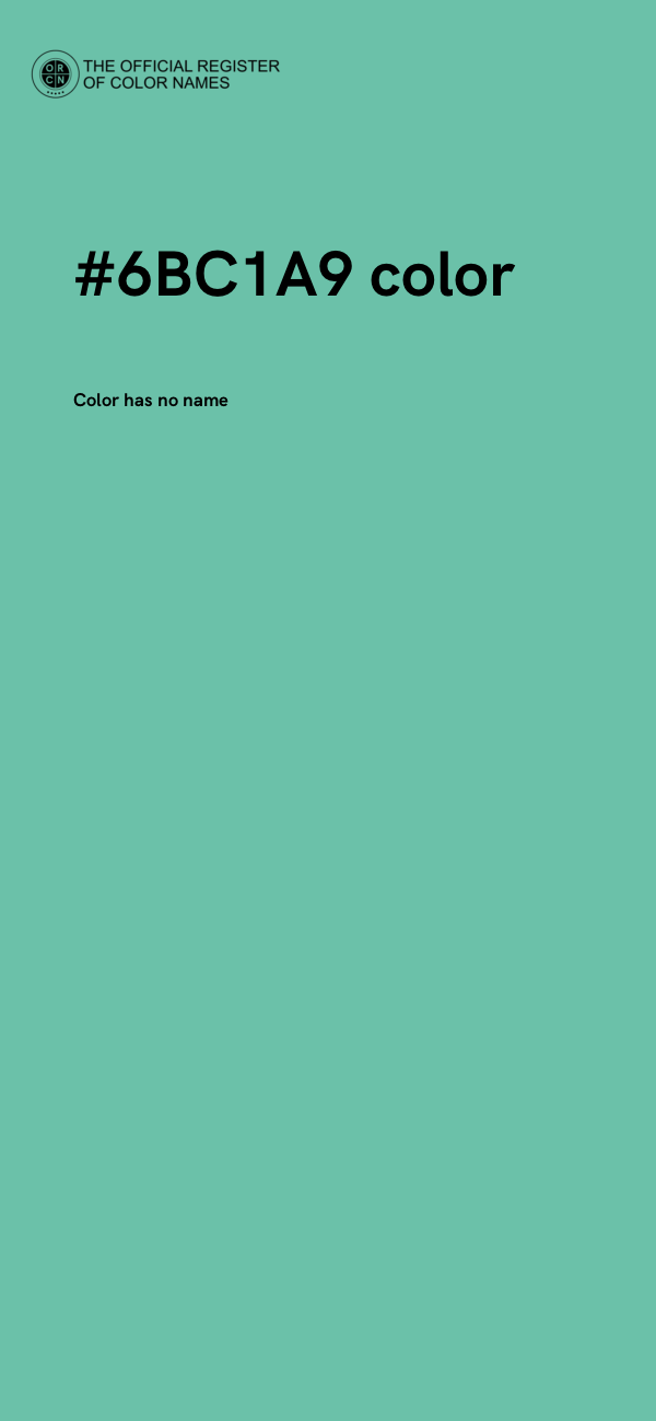 #6BC1A9 color image