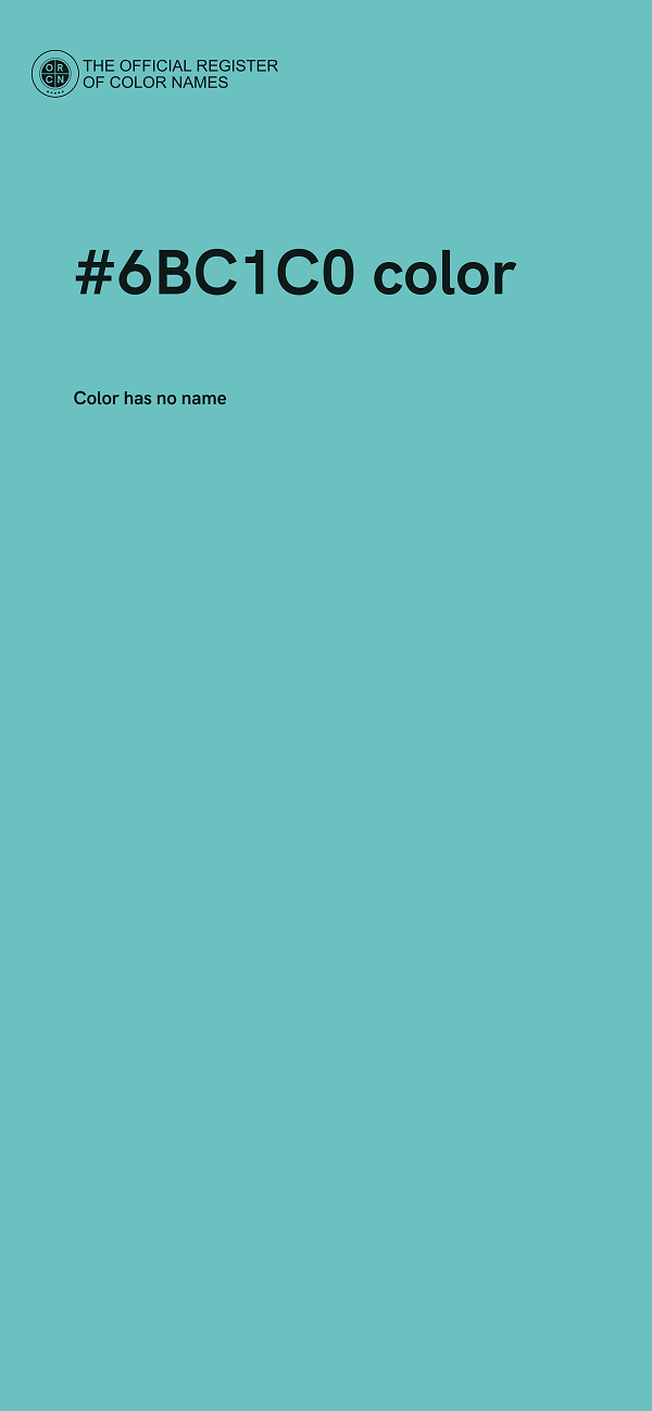 #6BC1C0 color image