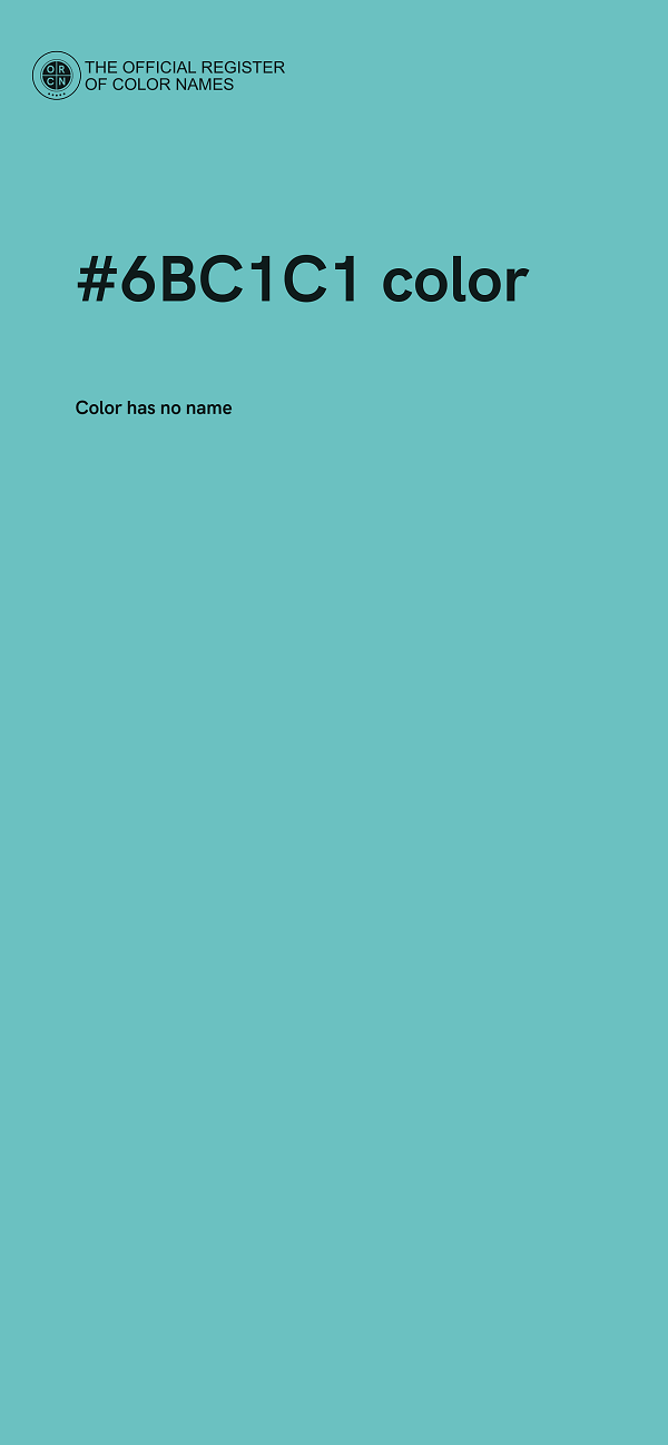 #6BC1C1 color image