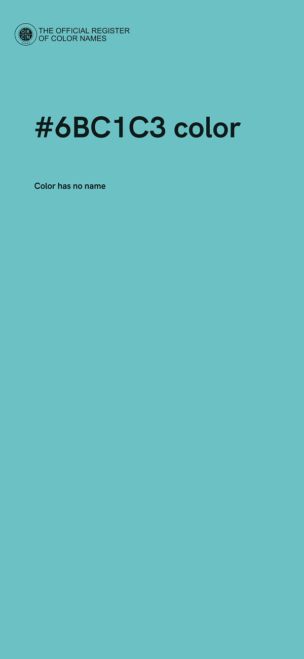 #6BC1C3 color image