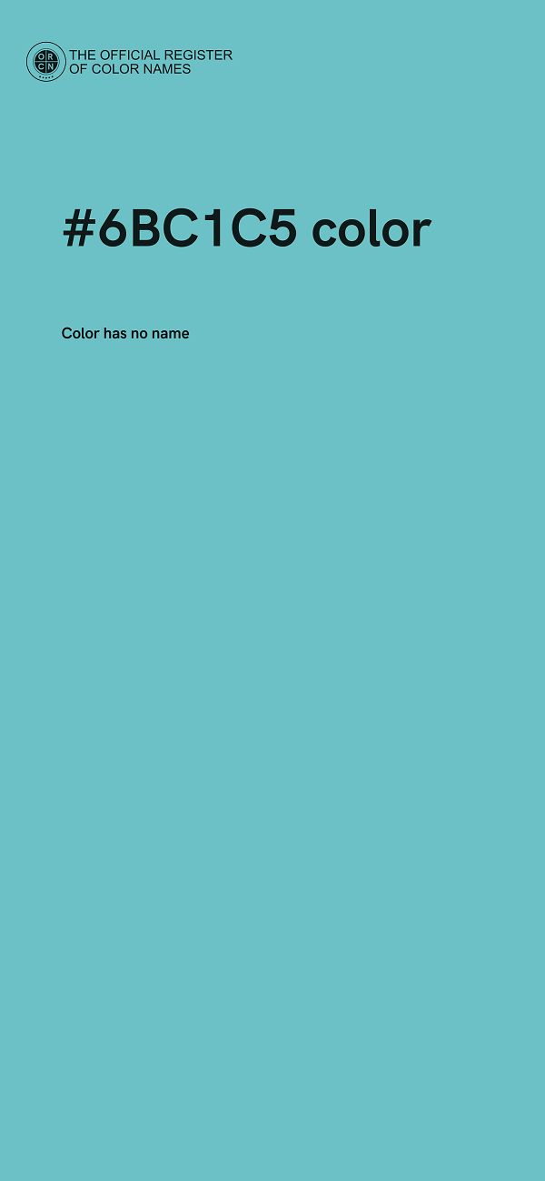 #6BC1C5 color image