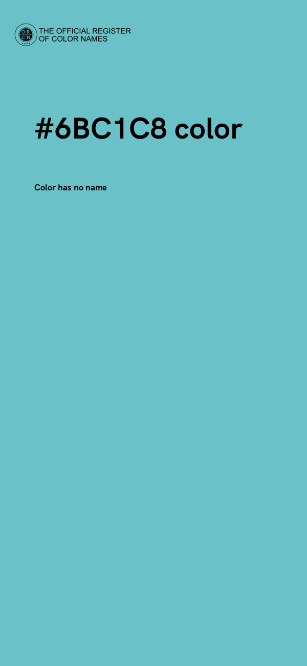 #6BC1C8 color image