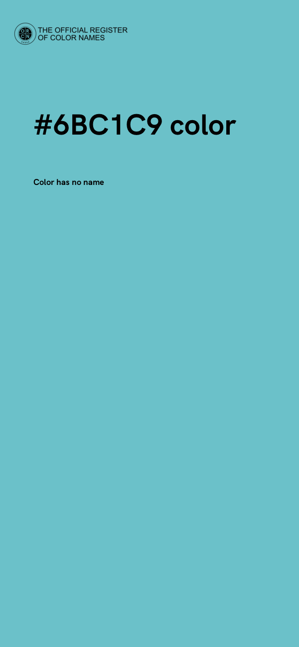 #6BC1C9 color image