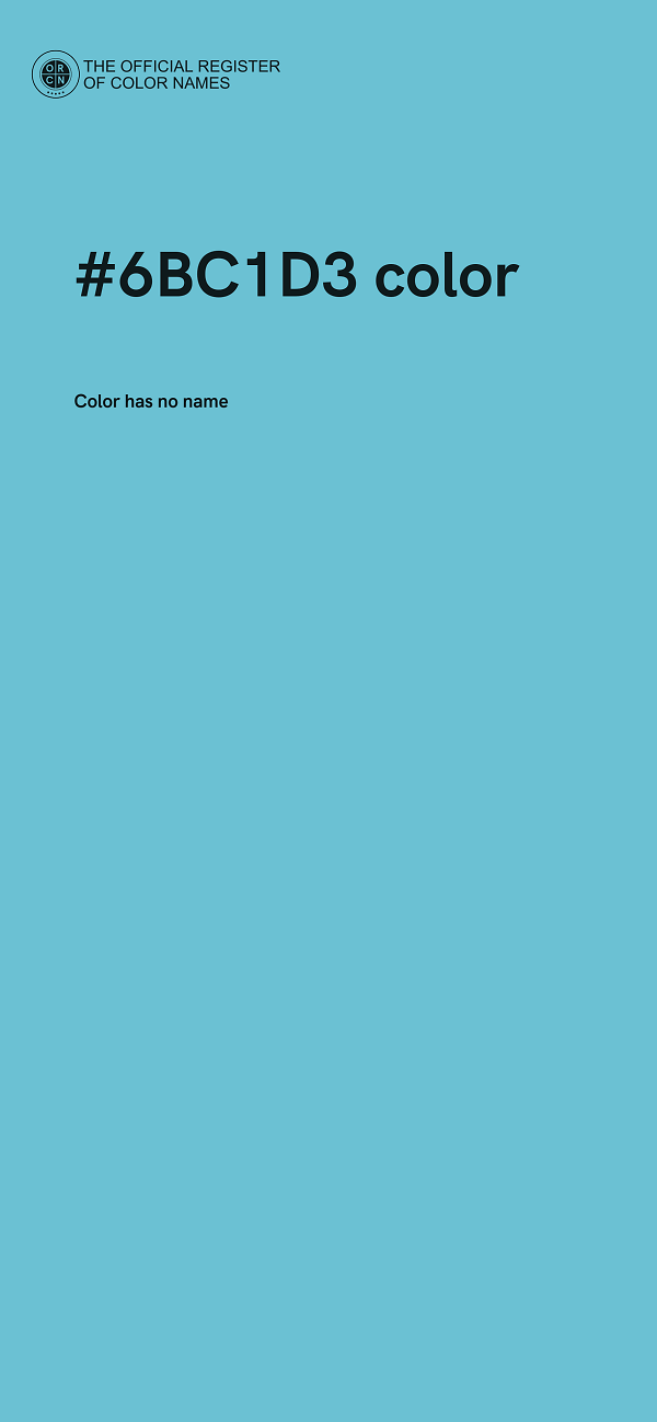 #6BC1D3 color image