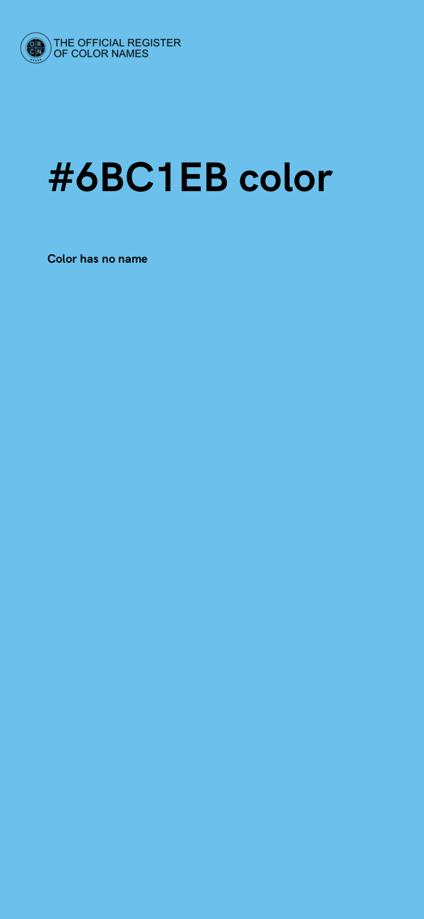 #6BC1EB color image