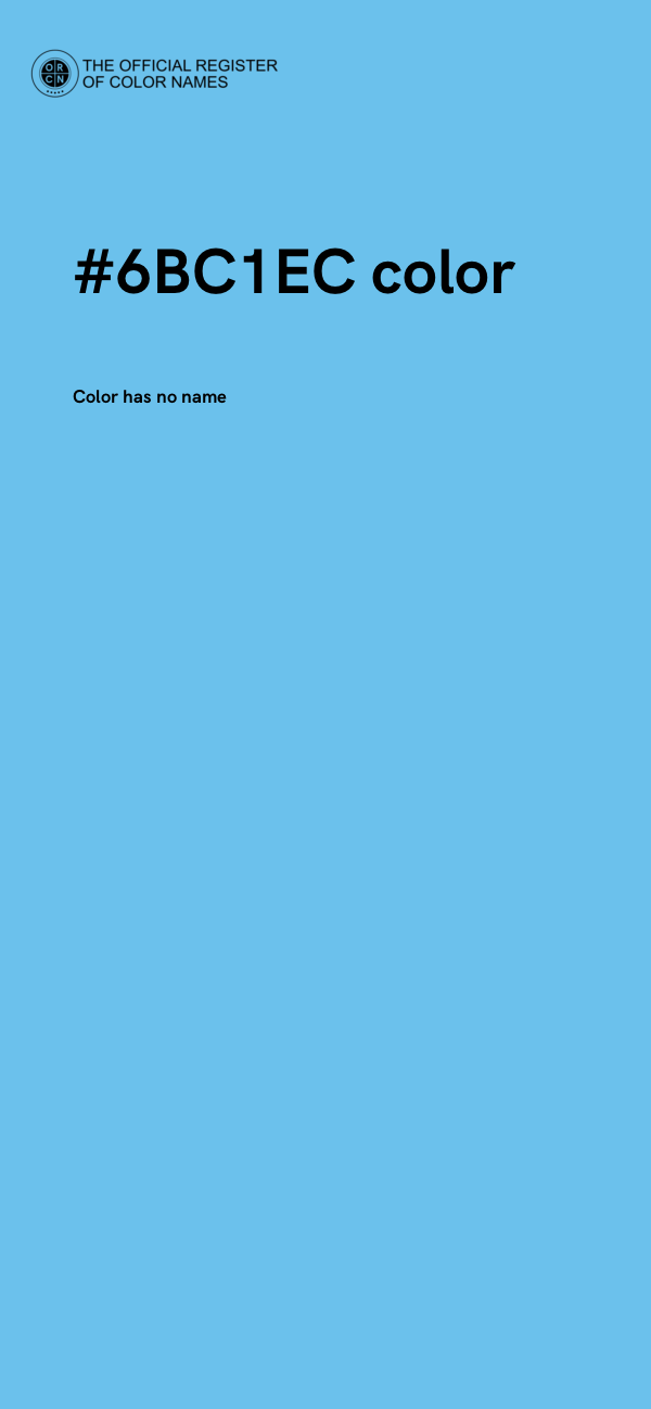 #6BC1EC color image