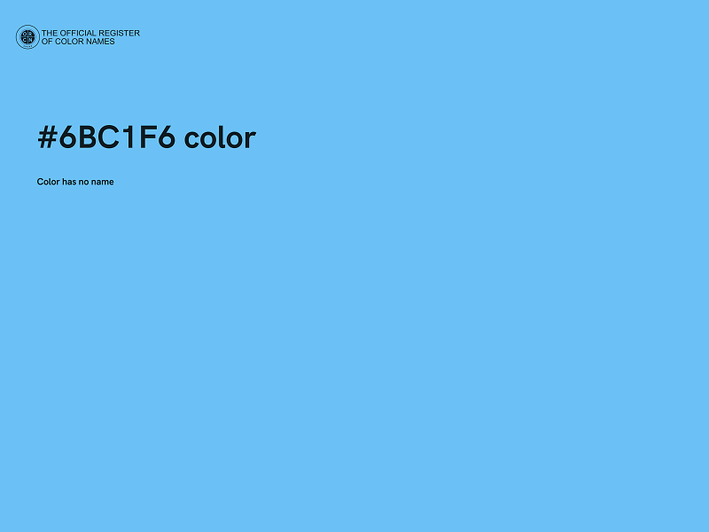 #6BC1F6 color image