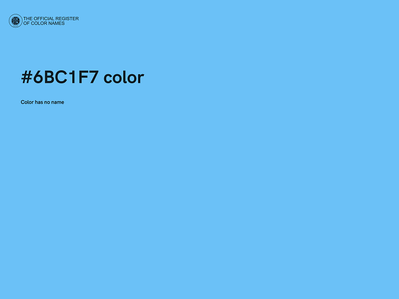 #6BC1F7 color image