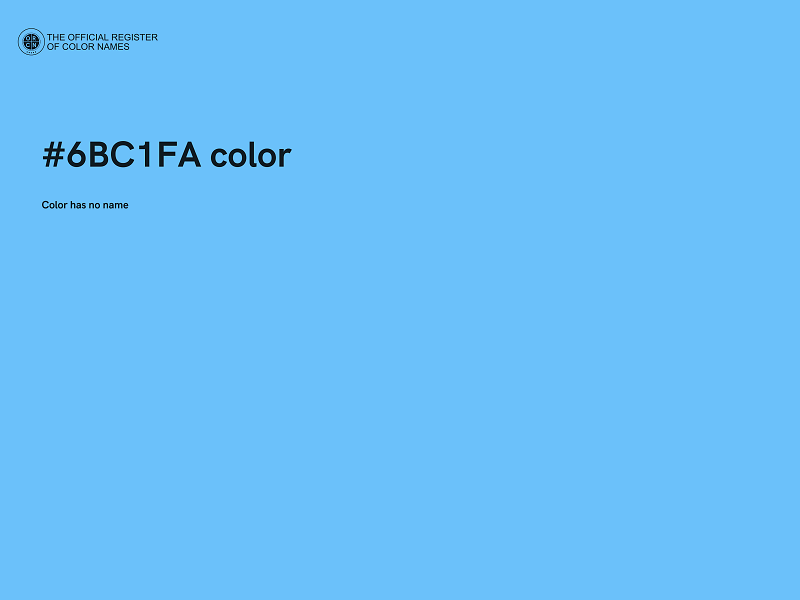 #6BC1FA color image
