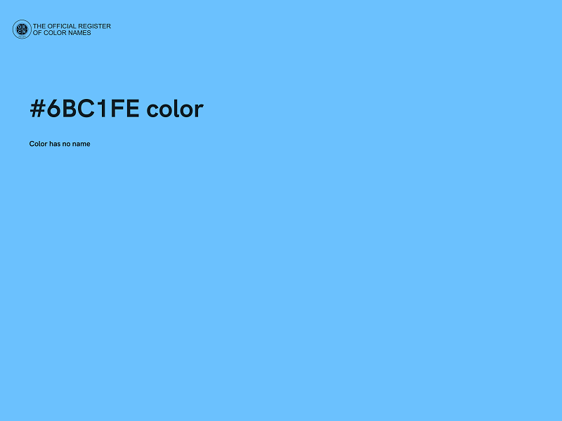 #6BC1FE color image