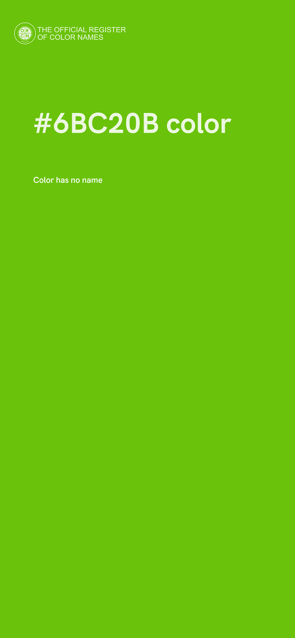 #6BC20B color image