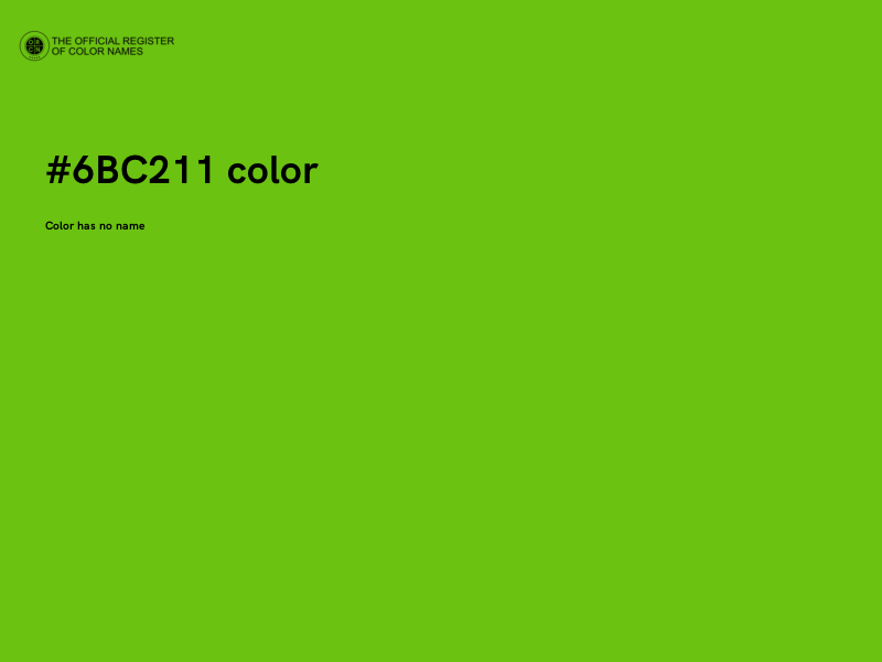 #6BC211 color image