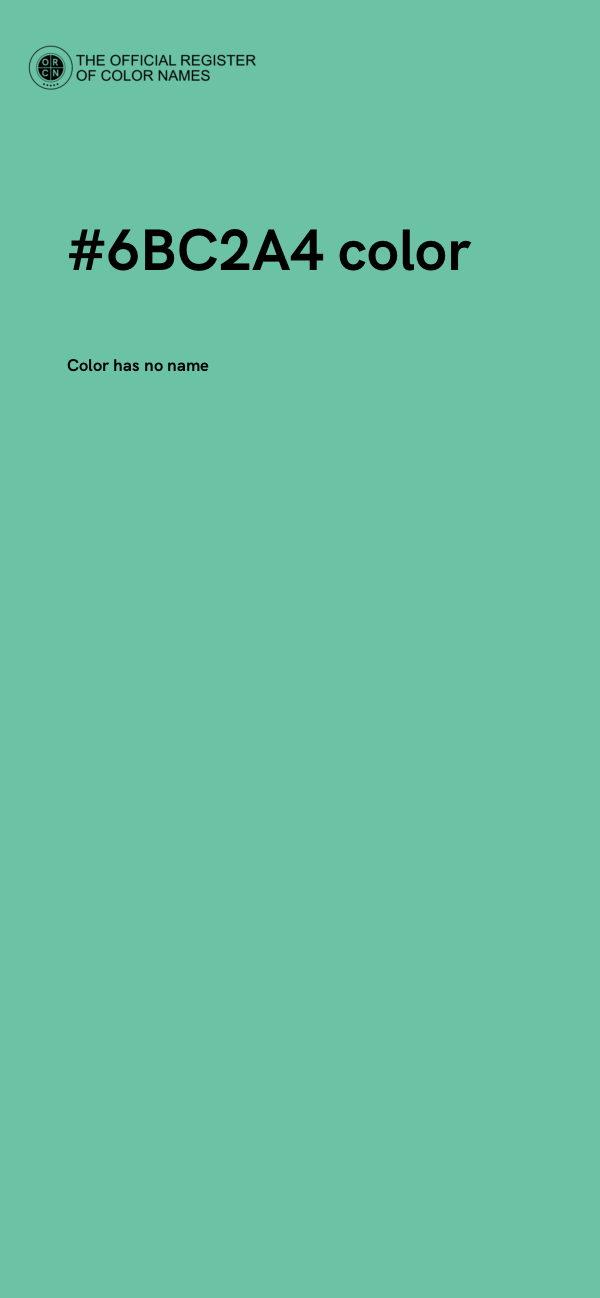 #6BC2A4 color image