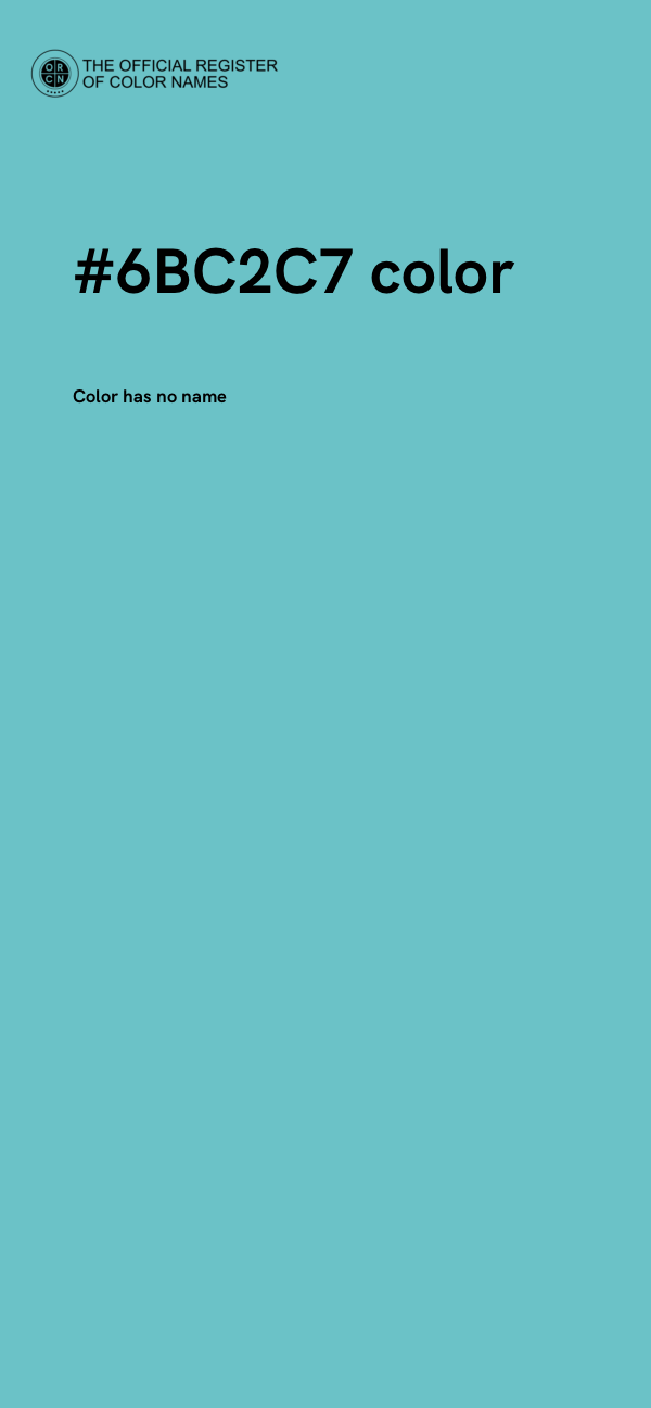 #6BC2C7 color image
