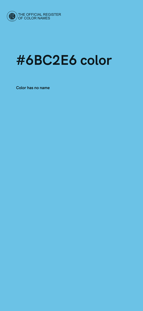 #6BC2E6 color image