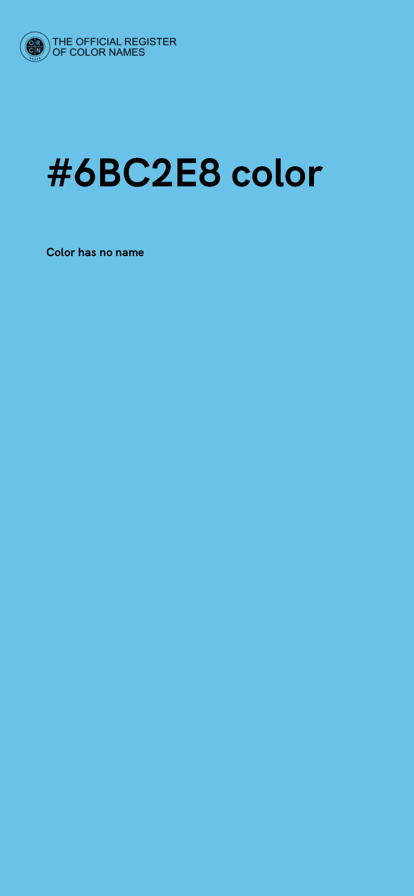 #6BC2E8 color image