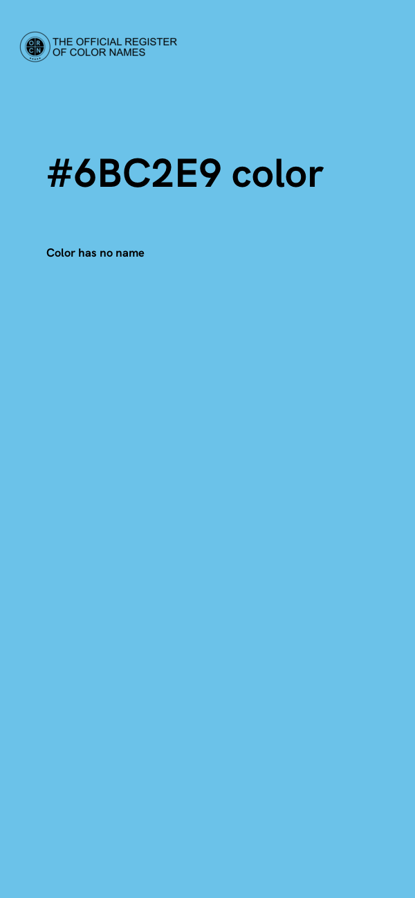#6BC2E9 color image