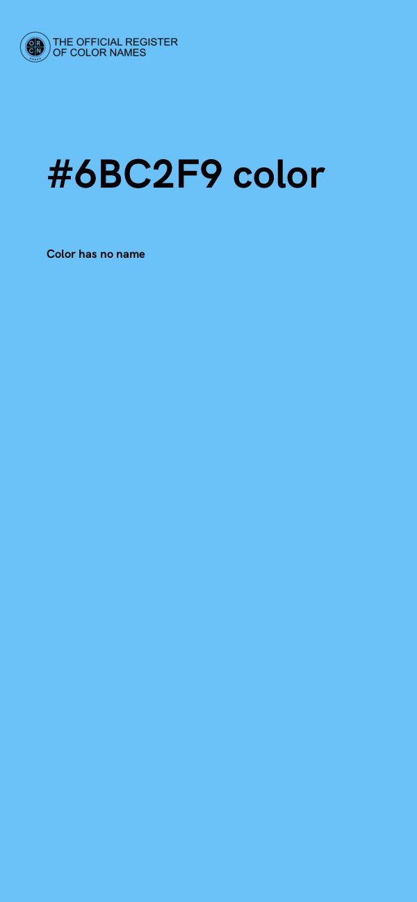 #6BC2F9 color image