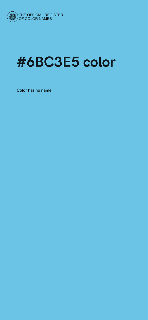 #6BC3E5 color image