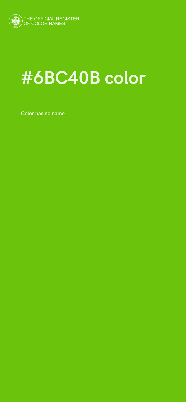 #6BC40B color image