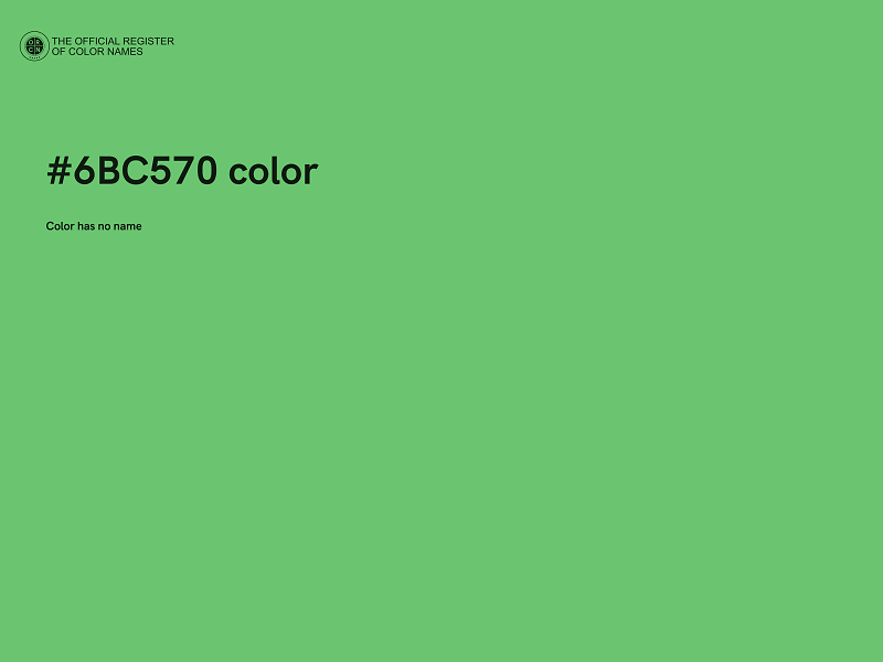 #6BC570 color image