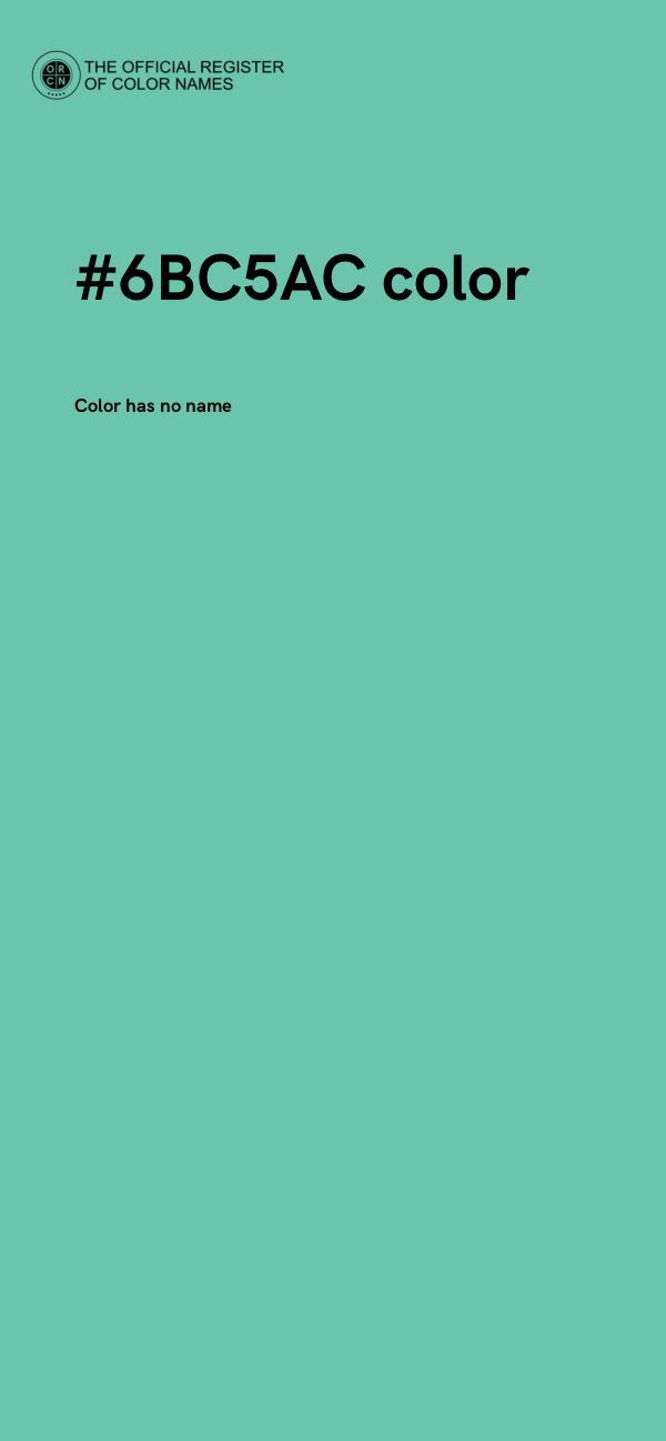 #6BC5AC color image