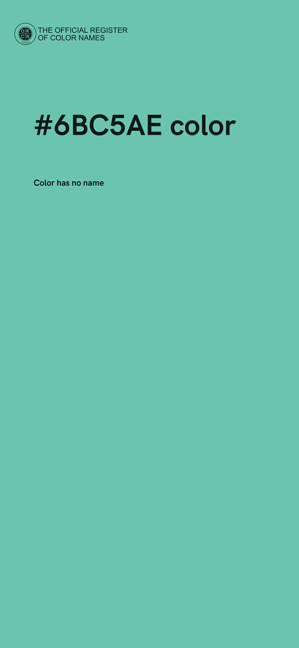 #6BC5AE color image