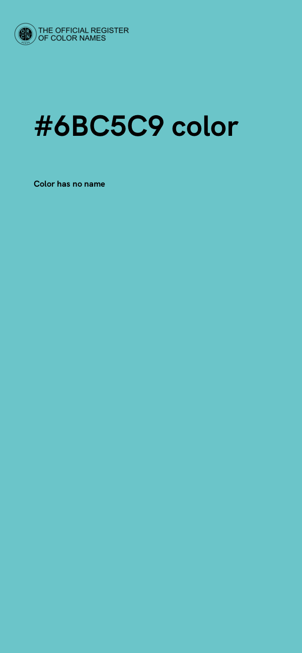 #6BC5C9 color image