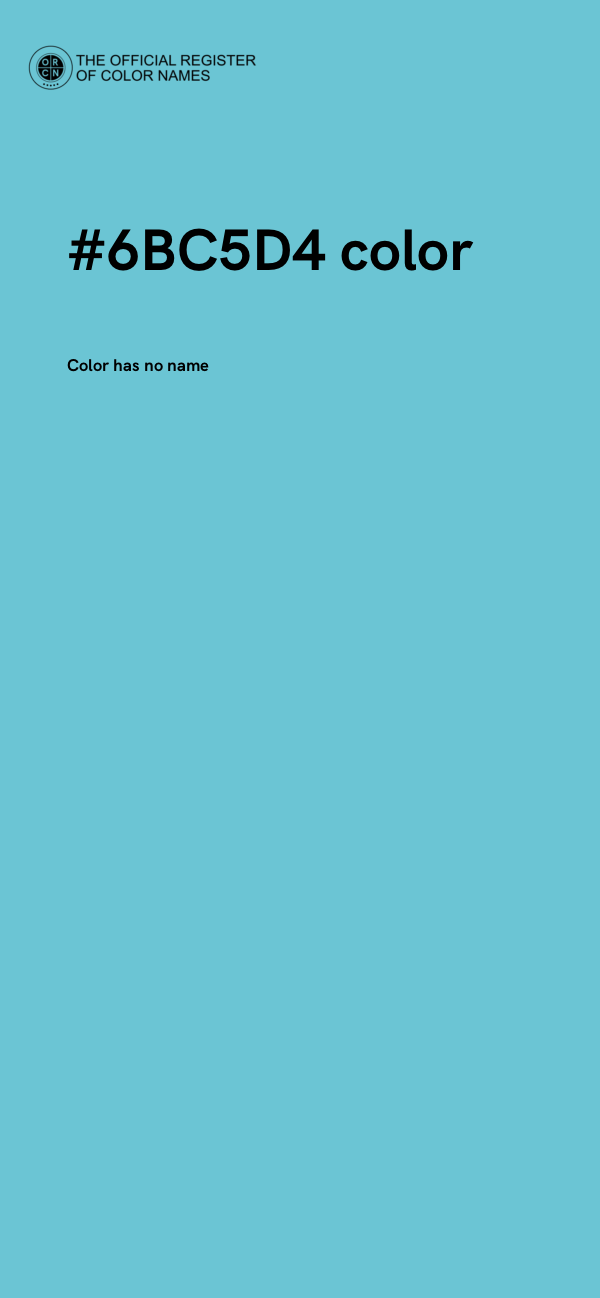 #6BC5D4 color image