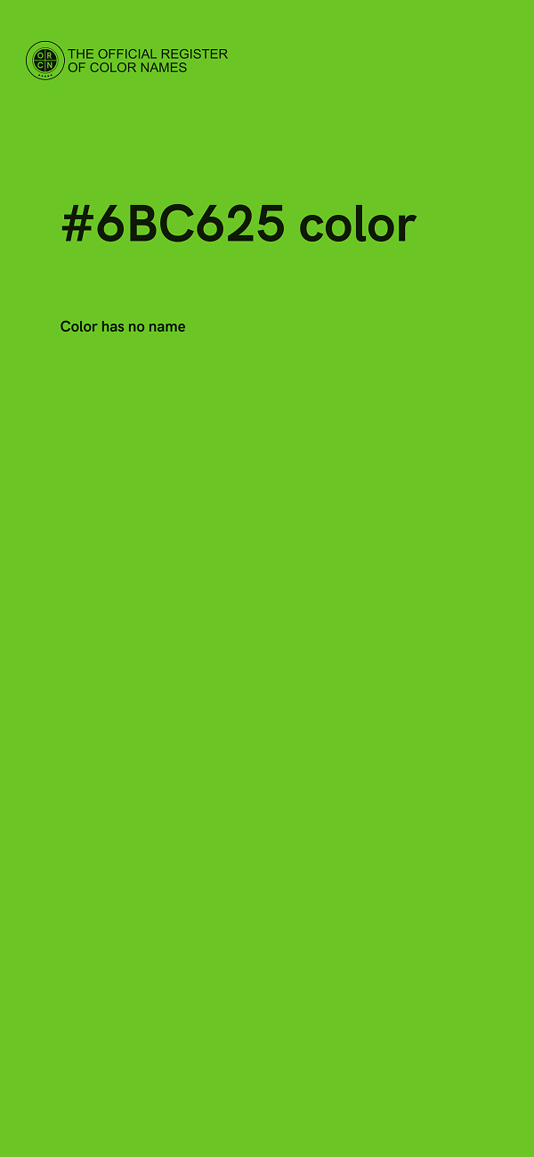 #6BC625 color image