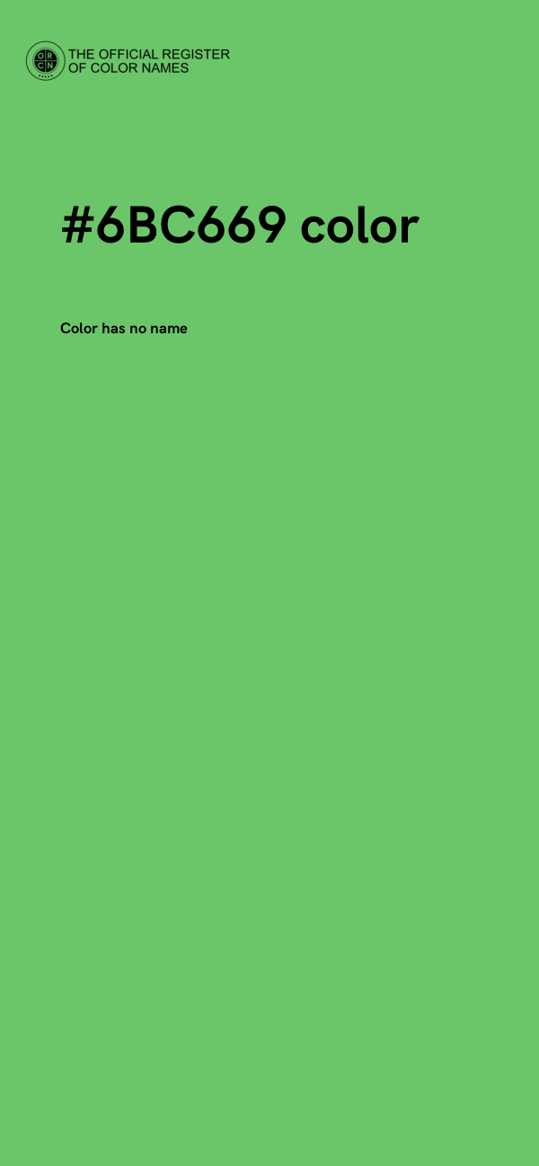 #6BC669 color image