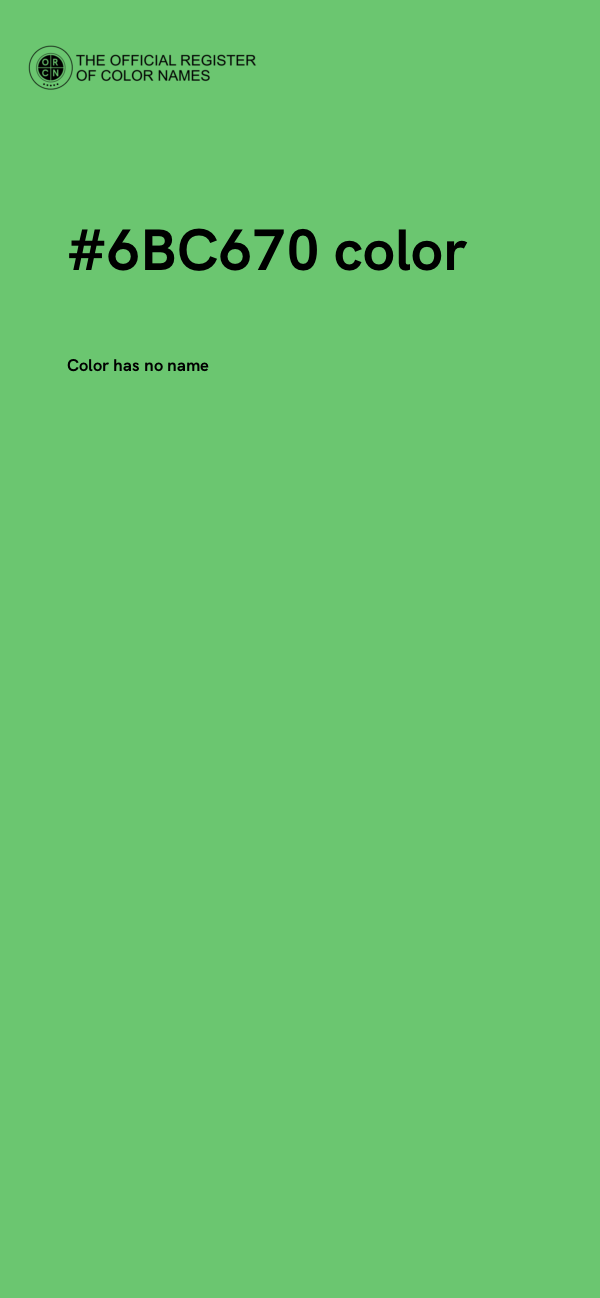 #6BC670 color image
