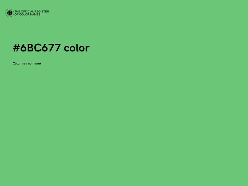 #6BC677 color image
