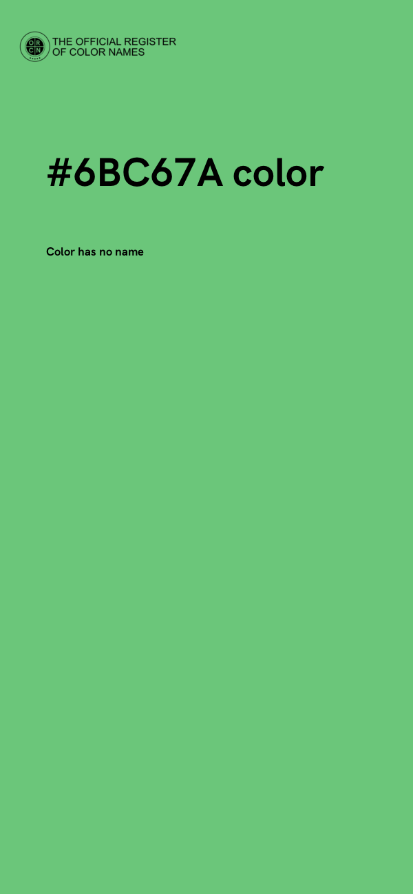 #6BC67A color image