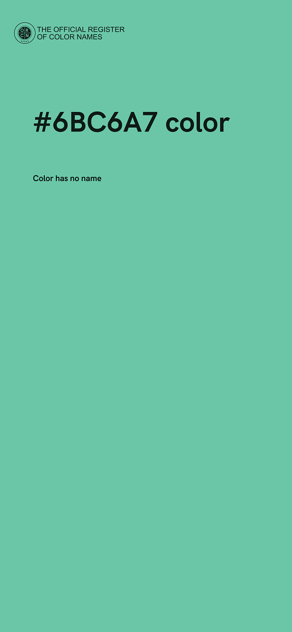 #6BC6A7 color image
