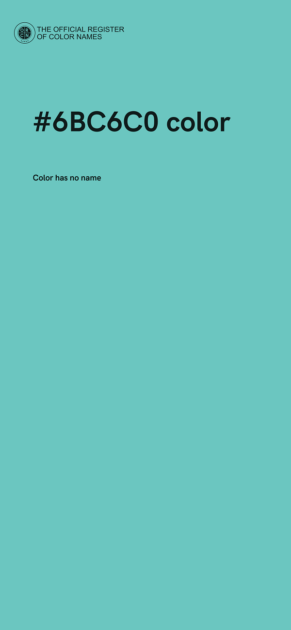 #6BC6C0 color image
