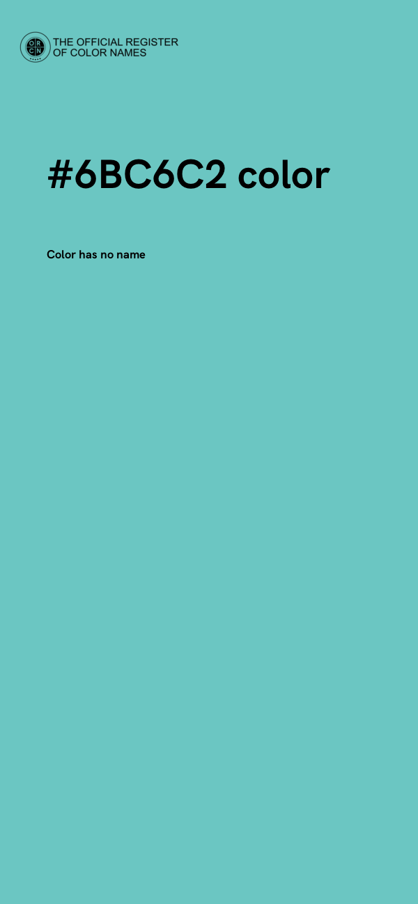 #6BC6C2 color image