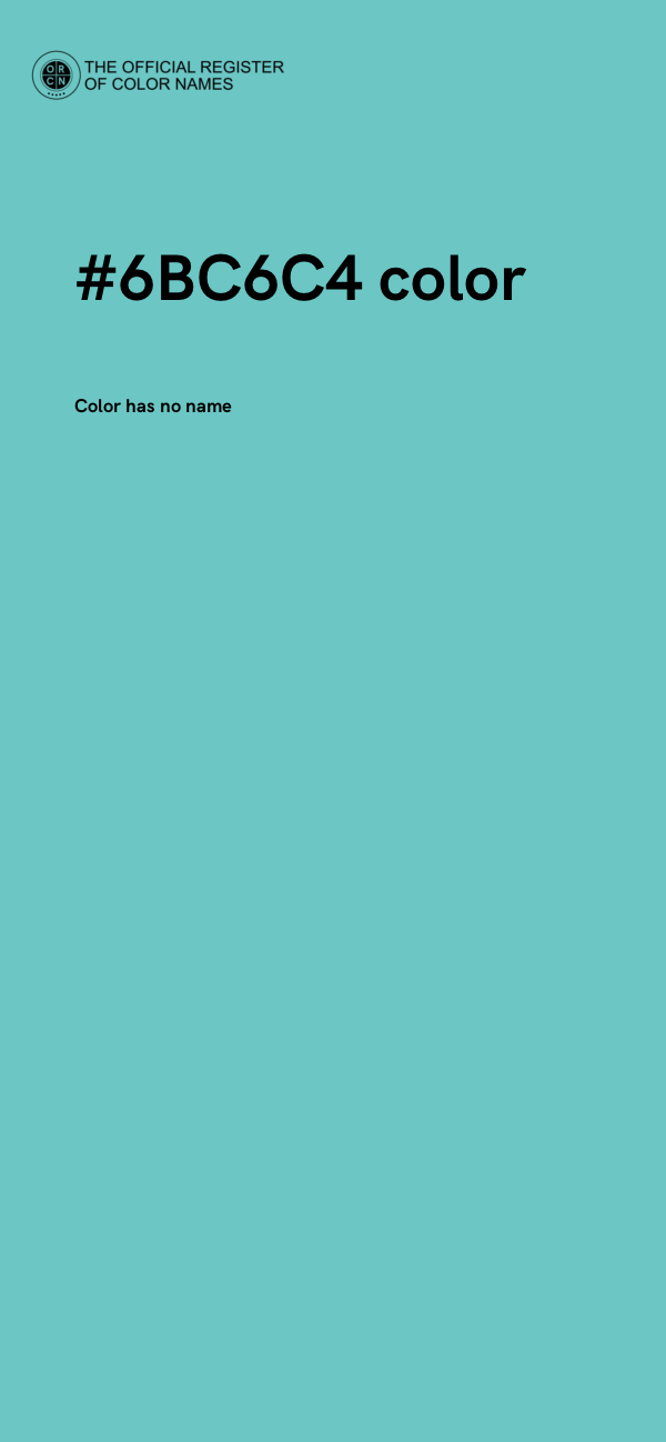 #6BC6C4 color image