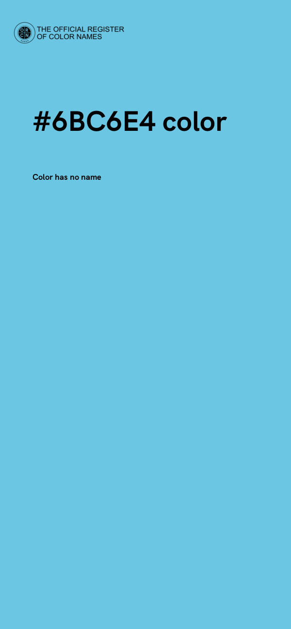 #6BC6E4 color image
